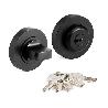 MULETILLA CON LLAVE Ø50X10MM NEGRO MATE / NIQUEL SATINADO / PULIDO BRILLO ACABADO NEGRO MATE