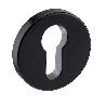 BOCALLAVE REDONDA IN.04.28R.Y08.N PARA CILINDRO EUROPEO - ACERO INOX SATINADO CON BASE INTERIOR DE NYLON ACABADO NE