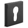BOCALLAVE ALUMINIO YALE C CUADRADO 51X51 NIQUEL CEPILLADO, NEGRO MATE ACABADO NEGRO MATE