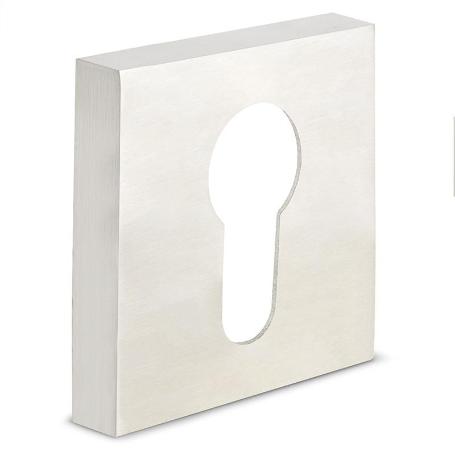 BOCALLAVE ALUMINIO YALE C CUADRADO 51X51 NIQUEL CEPILLADO, NEGRO MATE ACABADO NIQUEL CEPILLA