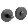 JUEGO MULETILLA DESBLOQUEO ZAMAK 50X10 CROMO CEPILLADO, NEGRO ACABADO NEGRO