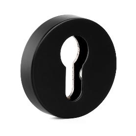 BOCALLAVE SEGURIDAD Ø51X10MM NEGRO, CROMO CEPILLADO, LATÓN MATE ACABADO NEGRO
