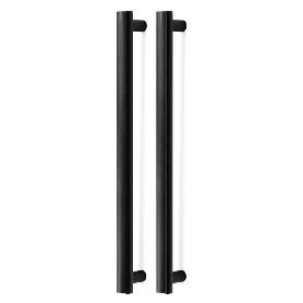 MANILLON MOON DOBLE C384 L424 INOX LOOK, NEGRO CEPILLADO LATON CAVA ACABADO NEGRO CEPILLAD