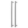 MANILLON MOON DOBLE C384 L424 INOX LOOK, NEGRO CEPILLADO LATON CAVA ACABADO EFECTO INOX