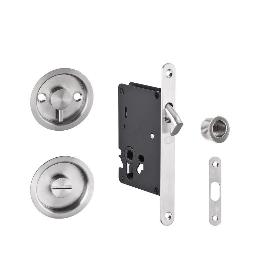 CERRADURA DE EMBUTIR PARA PUERTAS CORREDERAS IN.20.241.F CON TIRADORES - ACERO INOXIDABLE SATINADO