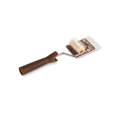 MINI RODILLO VELOUR 6CM+V.ESM-BARN.DISOL + VARILLA ESMALTAR-BARNIZAR ALUMINIO DISOLVENTE