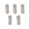 EMUCA LOTE DE 5 BISAGRAS DE SEGURIDAD PARA PUERTAS, 150X80MM, BISAGRAS ANTIPALANCA CON CANTOS REDONDOS, SIN REMATE,
