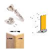 EMUCA LOTE DE 20 BISAGRAS RECTAS X92N Y SUPLEMENTOS DE MONTAJE MIXTO, DIÁMETRO 5X9.5MM, ALTURA 0, ACERO, NIQUELADO