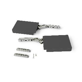 EMUCA COMPÁS PARA PUERTAS ELEVABLES ALTIUS LIFT, FUERZA 1840-5200 (HIGH=H), ACERO Y PLÁSTICO, GRIS ANTRACITA