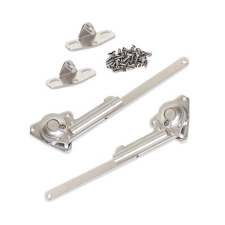 EMUCA JUEGO DE COMPASES PARA PUERTAS ELEVABLES NSDX, FUERZA 20-70KGXCM, ACERO Y ZAMAK, NIQUELADO
