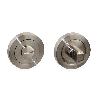 EMUCA LOTE DE 5 CONDENAS CON ROSETA REDONDA PARA PUERTAS DE INTERIOR, DIÁMETRO 50MM, ZAMAK, NÍQUEL SATINADO