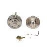 EMUCA LOTE DE 5 CONDENAS CON ROSETA REDONDA PARA PUERTAS DE INTERIOR, DIÁMETRO 50MM, ZAMAK, NÍQUEL SATINADO