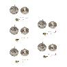 EMUCA LOTE DE 5 CONDENAS CON ROSETA REDONDA PARA PUERTAS DE INTERIOR, DIÁMETRO 50MM, ZAMAK, NÍQUEL SATINADO