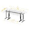 EMUCA MESA MOTORIZADA REGULABLE EN ALTURA LIFT TABLE, ACERO, PINTADO BLANCO