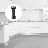 EMUCA LOTE DE 10 KITS DE PIES NIVELADORES PARA MUEBLE BONE, CON BASE PREMONTADA, ALTURA 100MM, REGULABLE 98-115MM, 