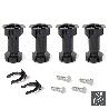 EMUCA LOTE DE 10 KITS DE PIES NIVELADORES PARA MUEBLE BONE, CON BASE PREMONTADA, ALTURA 100MM, REGULABLE 98-115MM, 