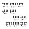 EMUCA LOTE DE 10 KITS DE PIES NIVELADORES PARA MUEBLE BONE, CON BASE PREMONTADA, ALTURA 100MM, REGULABLE 98-115MM, 