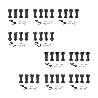 EMUCA LOTE DE 10 KITS DE PIES NIVELADORES PARA MUEBLE BONE, CON BASE PREMONTADA, ALTURA 120MM, REGULABLE 118-135MM,