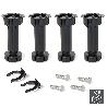 EMUCA LOTE DE 10 KITS DE PIES NIVELADORES PARA MUEBLE BONE, CON BASE PREMONTADA, ALTURA 150MM, REGULABLE 148-165MM,