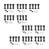 EMUCA LOTE DE 10 KITS DE PIES NIVELADORES PARA MUEBLE BONE, CON BASE PREMONTADA, ALTURA 150MM, REGULABLE 148-165MM,