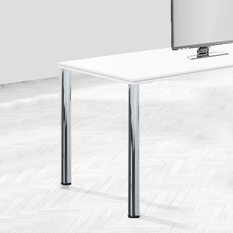 EMUCA LOTE DE 4 PATAS PARA MESA, DIÁMETRO 60MM, H 830MM, ACERO, NÍQUEL SATINADO