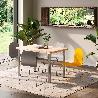 EMUCA LOTE DE 4 PATAS PARA MESA, DIÁMETRO 60MM, H 830MM, ACERO, NÍQUEL SATINADO