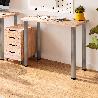 EMUCA LOTE DE 4 PATAS PARA MESA, DIÁMETRO 60MM, H 830MM, ACERO, NÍQUEL SATINADO