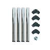 EMUCA LOTE DE 4 PATAS PARA MESA, DIÁMETRO 60MM, H 710MM, ACERO, NÍQUEL SATINADO