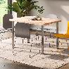 EMUCA LOTE DE 4 PATAS PARA MESA, DIÁMETRO 60MM, H 710MM, ACERO, NÍQUEL SATINADO