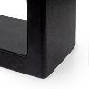 EMUCA JUEGO DE PATAS RECTANGULARES SQUARE PARA MESA, ANCHO 600MM, ACERO, PINTADO NEGRO