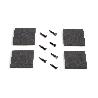 EMUCA JUEGO DE PATAS RECTANGULARES SQUARE PARA MESA, ANCHO 600MM, ACERO, PINTADO NEGRO