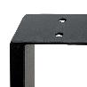 EMUCA JUEGO DE PATAS RECTANGULARES SQUARE PARA MESA, ANCHO 600MM, ACERO, PINTADO NEGRO