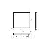 EMUCA JUEGO DE PATAS RECTANGULARES SQUARE PARA MESA, ANCHO 800MM, ACERO, PINTADO NEGRO
