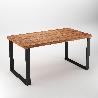 EMUCA JUEGO DE PATAS RECTANGULARES SQUARE PARA MESA, ANCHO 800MM, ACERO, PINTADO NEGRO