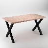 EMUCA JUEGO DE PATAS CROSS PARA MESA, ANCHO 695MM, ACERO, PINTADO NEGRO