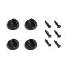 EMUCA LOTE DE 4 PATAS HAIRPIN DE 2 VARILLAS PARA MESA, ALTURA 400MM, ACERO, PINTADO NEGRO