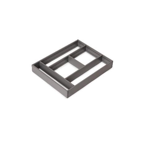 EMUCA ORGANIZADOR PARA CAJÓN ALUMOUNT 450X500, ALUMINIO, GRIS ANTRACITA