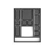 EMUCA ORGANIZADOR PARA CAJÓN ALUMOUNT 450X500, ALUMINIO, GRIS ANTRACITA
