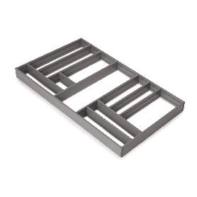 EMUCA ORGANIZADOR PARA CAJÓN ALUMOUNT 900X500, ALUMINIO, GRIS ANTRACITA