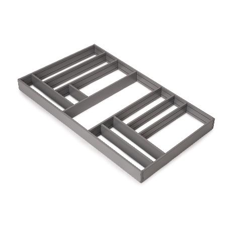 EMUCA ORGANIZADOR PARA CAJÓN ALUMOUNT 900X500, ALUMINIO, GRIS ANTRACITA