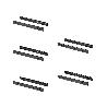 EMUCA LOTE DE 5 JUEGOS DE GUÍAS PARA CAJONES, DE BOLAS, ALTURA 45MM, PROFUNDIDAD 450MM, EXTRACCIÓN TOTAL, NEGRO