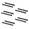EMUCA LOTE DE 5 JUEGOS DE GUÍAS PARA CAJONES, DE BOLAS, ALTURA 45MM, PROFUNDIDAD 500MM, EXTRACCIÓN TOTAL, NEGRO