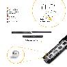 EMUCA LOTE DE 5 JUEGOS DE GUÍAS PARA CAJONES, DE BOLAS, ALTURA 45MM, PROFUNDIDAD 500MM, EXTRACCIÓN TOTAL, NEGRO