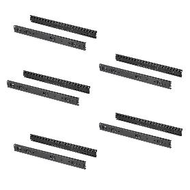 EMUCA LOTE DE 5 JUEGOS DE GUÍAS PARA CAJONES, DE BOLAS, ALTURA 45MM, PROFUNDIDAD 600MM, EXTRACCIÓN TOTAL, NEGRO