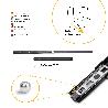EMUCA LOTE DE 5 JUEGOS DE GUÍAS PARA CAJONES, DE BOLAS, ALTURA 45MM, PROFUNDIDAD 600MM, EXTRACCIÓN TOTAL, NEGRO