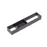 EMUCA ORGANIZADOR ORDERBOX PARA CAJÓN, 100X470MM, ACERO Y MADERA, GRIS ANTRACITA