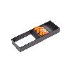EMUCA ORGANIZADOR INCLINADO ORDERBOX PARA CAJÓN, 150X470MM, ACERO Y MADERA, GRIS ANTRACITA