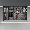 EMUCA PORTACUCHILLOS ORDERBOX PARA CAJÓN, 150X470MM, ACERO Y MADERA, GRIS ANTRACITA