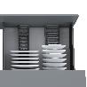 EMUCA PORTAPLATOS ORDERBOX PARA CAJÓN, 120X470MM, ALUMINIO Y PLÁSTICO, GRIS ANTRACITA