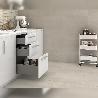 EMUCA CAJÓN EXTERIOR CONCEPT 30KG DE ALTURA 105MM, PROFUNDIDAD 450MM, ACERO, PINTADO BLANCO